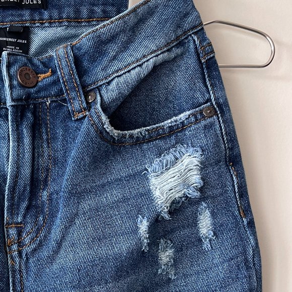 Gently Worn but Lovingly Cared For Sincerely Jules Distressed Trendy Mom Jeans - Picture 8 of 13